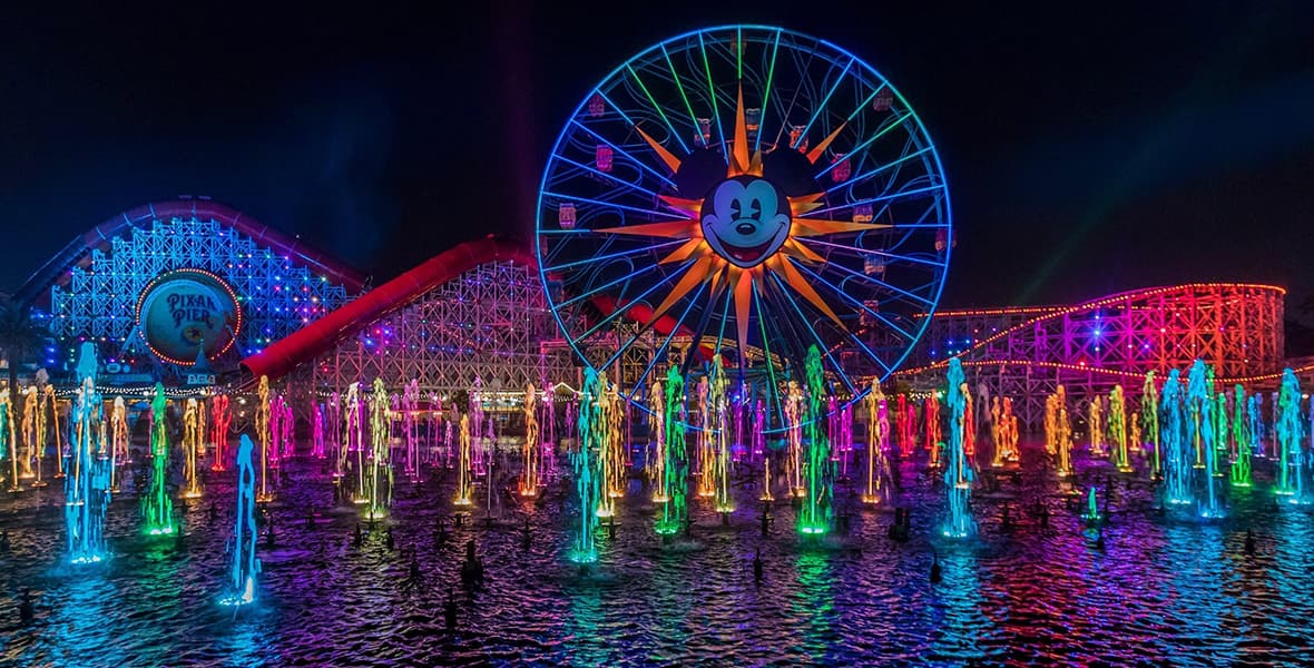 Disney California Adventure at night